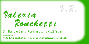 valeria ronchetti business card